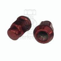 Гайка М12*1,5 (35, ключ 19, конус, закрытая, красная) (20 шт/упак)___ фото в магазине