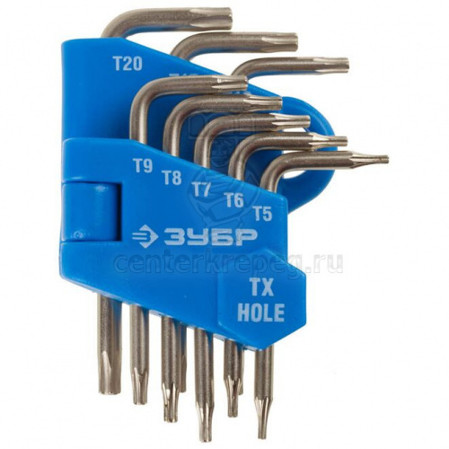 Н-р ключей имбус. TORX 5-20мм МИНИ д/точных работ (8 шт.) ЗУБР 27477-H8 фото в магазине