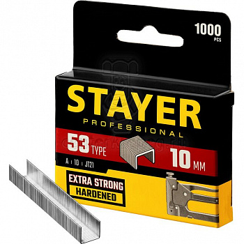 Скобы д/меб степ тип 53 10мм тонкие 1000 шт STAYER 3159-10_z02 фото в магазине