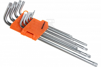 Н-р ключей имбус. TORX-TT10-Т50 удлин. с отверстием (9 шт.) АвтоDело (39156) 48443 фото в магазине