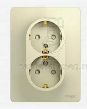 Розетка 2-ая с/з бежевый Glossa Schneider Electric GSL000224 (10000012033) фото в магазине