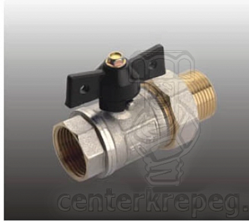 Кран шар (американка) 1/2'' вн/нар бабочка (540546) фото в магазине