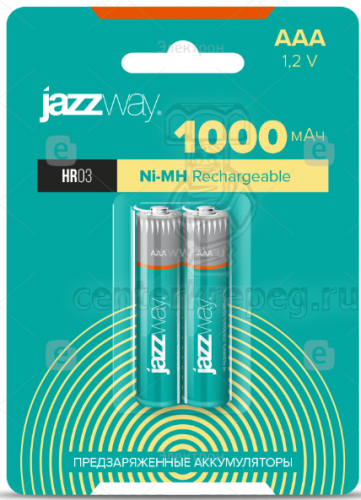 Аккамулятор ААА 1.2В 1000мАч BL-2 HR03-1000-2B JAZZway (2 шт) 1999230 фото в магазине