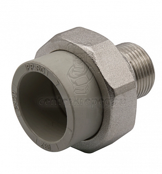 Муфта комб. разъемная ШТУЦЕР 32х3/4 серый (538326) фото в магазине