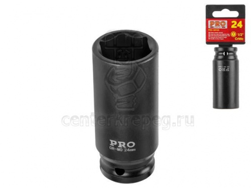 Головка ударная глубокая 24мм 1/2" 6 гр. PRO STARTUL PRO-30124) фото в магазине