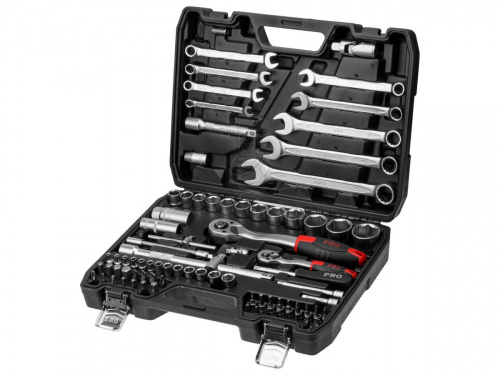 Н-р инструментов 82пр 1/2"-1/4" 6гр. пластик. кейс PRO STARTUL STUTTGART PRO-082S фото в магазине