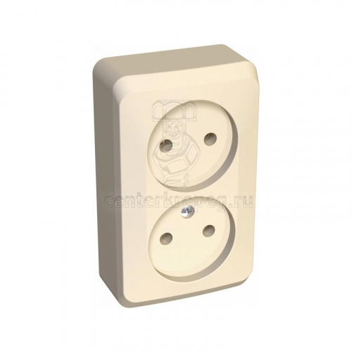 Розетка о/п 2 мест крем "Этюд" Lexel Schneider Electric Э-РА16-005K (00000174308) фото в магазине