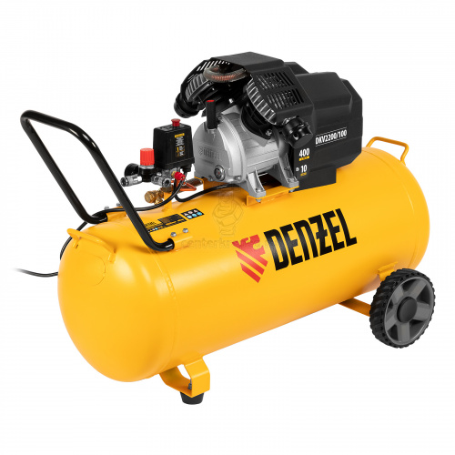 Компрессор воздушный DKV2200/100,Х-PRO 2.2 кВт, 400 л/мин, 100л Denzel	58079 фото в магазине