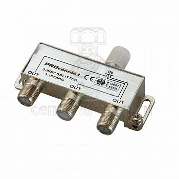 Делитель TV х3 под F разъем 5-1000 МГц PROCONNECT REXANT 05-6022 фото в магазине