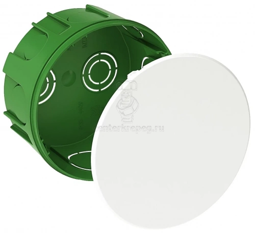 Коробка расп. д/сплош. стен 70х40 круг. с крышкой Schneider Electric фото в магазине