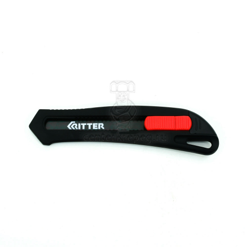 Нож 18мм выдвиж лезвие металл  (сталь SK2 Black) ABS пластик Soft-touch Ritter Eco HT40121180 фото в магазине