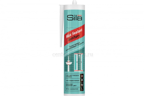 Герметик силикон санитарный ПРОЗРАЧ 290мл Sila PRO Max Sealant SSSCL0290 фото в магазине