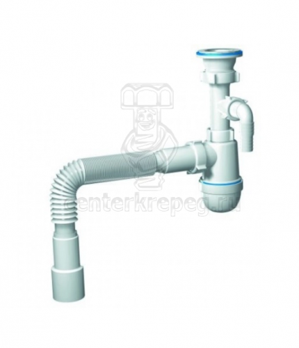 Сифон 1 1/2"х40/50 д/СМА с гибк.трубой АНИ Пласт 504874/С0315_ фото в магазине