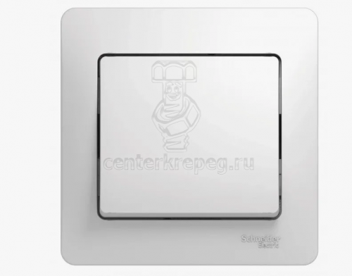 Выключатель с/п 1 кл белый Glossa Schneider Electric GSL000112 (10000021297) фото в магазине