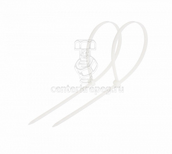 Кабельная стяжка 5/4,8*400мм белая (25шт) "REXANT" 07-0400-25 фото в магазине