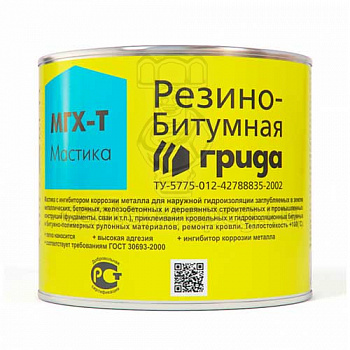 Мастика резино-битумная МГХ-Т 2кг "Грида" 206174 фото в магазине