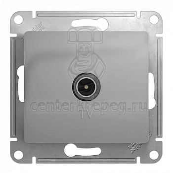 Механизм розетки TV одиночной 1DB алюминий Glossa (10) Schneider Electric фото в магазине