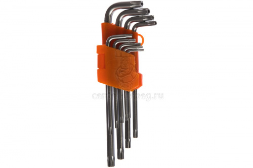 Н-р ключей имбус. TORX-TT10-Т50 с отверстием (9 шт.) АвтоDело (39151) 32983 фото в магазине