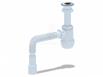 Сифон 1 1/2х40/50 с гофрой АНИ Грот А0115 504868 фото в магазине