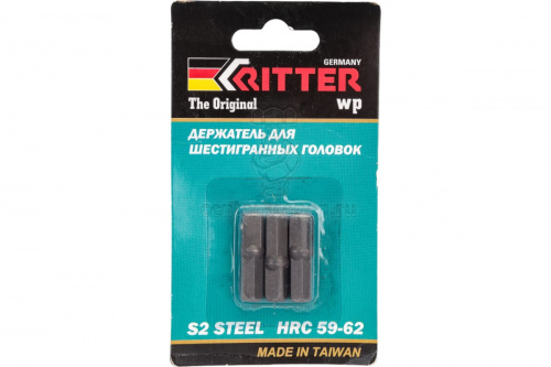 Н-р адаптеров д/головок (1/4, 25 мм, S2) 3 шт. Ritter WP PS20193251 фото в магазине