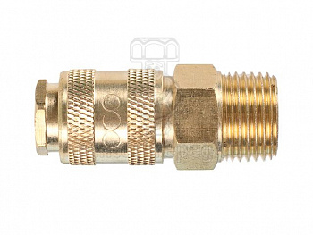 Соединение быстросъем. МАМА х нар. резьба 1/2" (ниппель) латунь ECO (AB-F/MT12) фото в магазине