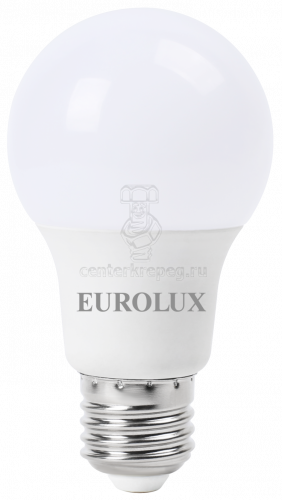 Лампа светодиод. груша 11Вт холод. Е27 Eurolux LL-E-A60-11W-230-6K-E27 фото в магазине