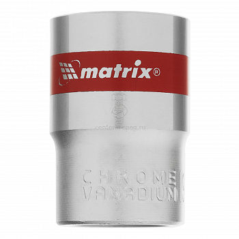 Головка торц. 20мм 1/2" 6 гр. CrV, хром MATRIX MASTER 13120 фото в магазине
