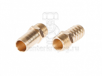 Соединение нар. резьба 1/2" х елочка 19 мм (латунь) ECO (AB-MT12/E19) фото в магазине